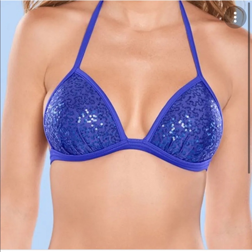 Venus cobalt blue sequin bikini Size 4 C cup